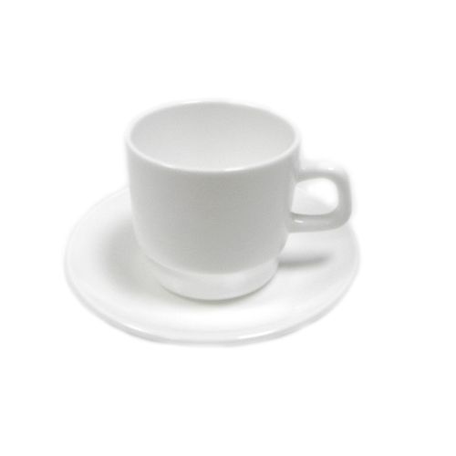 Чашка для чая с блюдцем Luminarc "Restaurant", 220 мл, из стеклокерамики, белая / Посуда столовая oe.kz Чашка для чая с блюдцем Luminarc "Restaurant", 220 мл, из стеклокерамики, белая / Посуда столовая