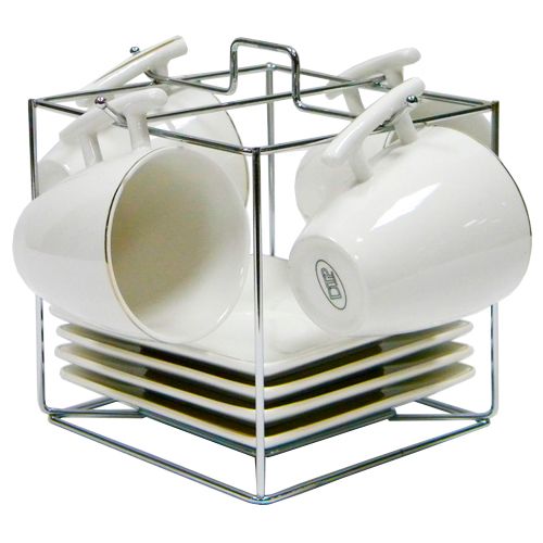 Набор Fengxi "Royal Gold", 140 мл, из фарфора, белая / Посуда столовая