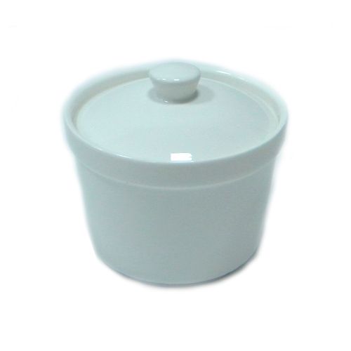 Сахарница "JDD", 90 мм, из порцелана, белая / Посуда столовая