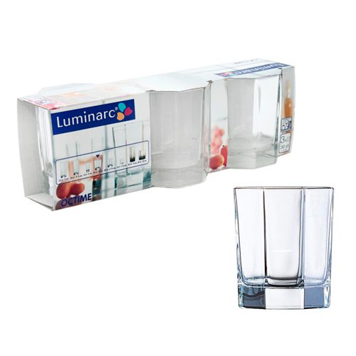 Набор стаканов Luminarc "Octime" 300 мл, 3 шт в упаковке / Посуда столовая