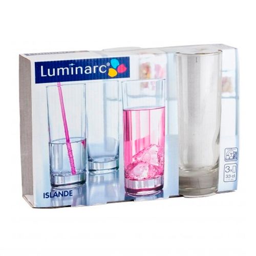 Набор стаканов Luminarc "Islande", 330 мл, 3 шт в упаковке / Посуда столовая №2