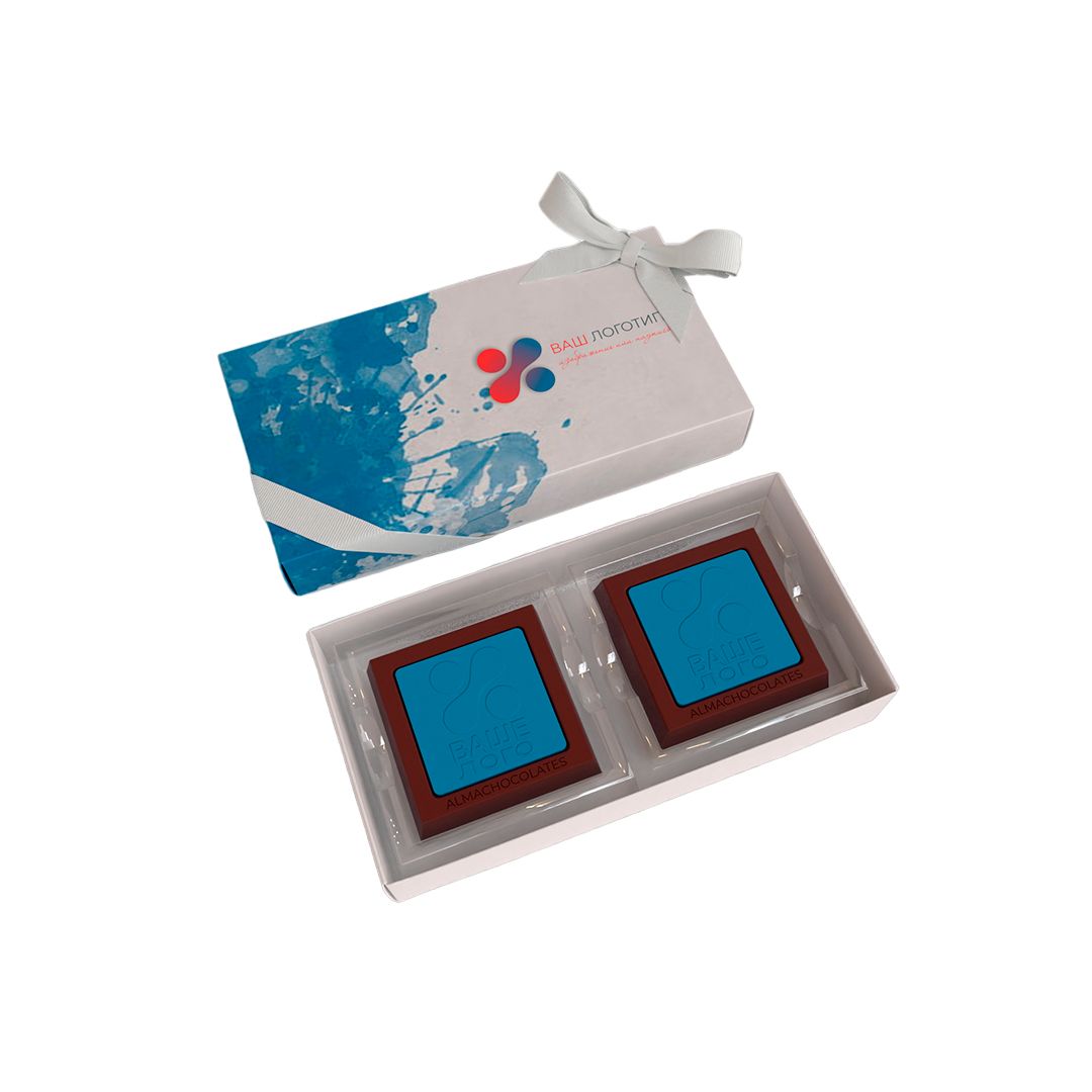 Шоколадная конфета Alma Chocolates, брендирование, 2 плитки, 40 гр, 129*66*25 мм / Шоколад oe.kz Шоколадная конфета Alma Chocolates, брендирование, 2 плитки, 40 гр, 129*66*25 мм / Шоколад
