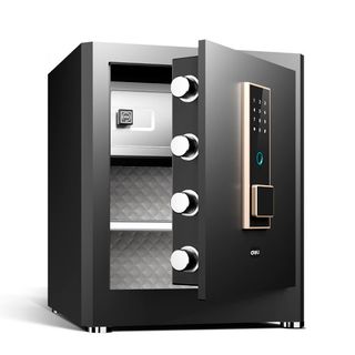 Сейф Deli "T595", биометрический + электронный код + ключ, 450*380*320 мм, 19,3 кг / Сейфы