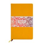 Записная книжка Lady Book (рус.),  А5, 128 л, куагуле, в линейку, желтая