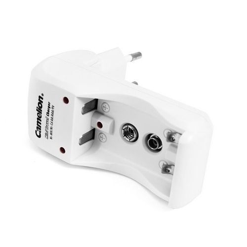 Зарядное устройство Camelion "Mini Travel Charger" BC-1001A, 2*AAA/2*AA/1*9V (Крона), белое / Портативные зарядные устройства
