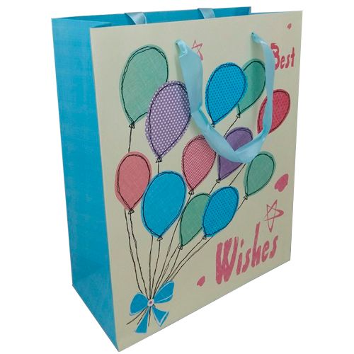 Пакет подарочный Best wishes, 26*32*12 см. ламинированный / Упаковка подарков