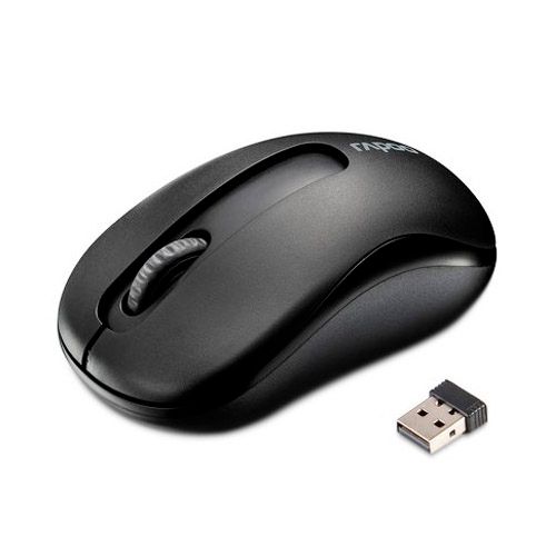 Мышь беспроводная оптическая Rapoo M10, USB, 3 кнопки, 1000 dpi, черная / Мыши беспроводные