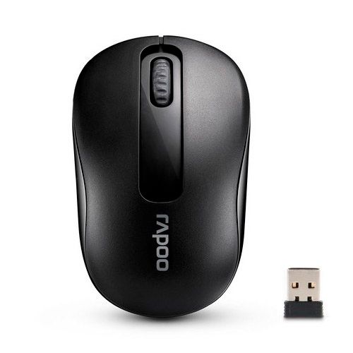 Мышь беспроводная оптическая Rapoo M10, USB, 3 кнопки, 1000 dpi, черная / Мыши беспроводные №3