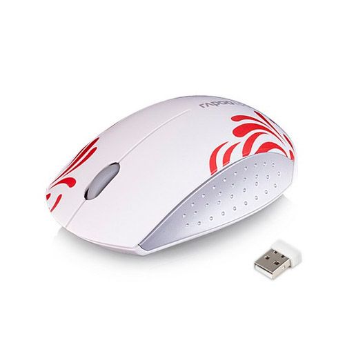 Мышь беспроводная оптическая Rapoo 3100p, USB, 2 кнопки, 1000 dpi, белая / Мыши беспроводные