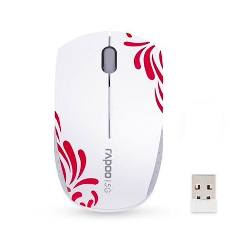 Мышь беспроводная оптическая Rapoo 3100p, USB, 2 кнопки, 1000 dpi, белая / Мыши беспроводные №2