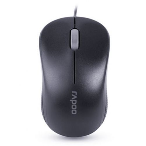 Мышь проводная оптическая Rapoo N1130, USB, 2 кнопки, 1000 dpi, черная / Мыши проводные №2