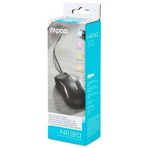 Мышь проводная оптическая Rapoo N1130, USB, 2 кнопки, 1000 dpi, черная / Мыши проводные №3