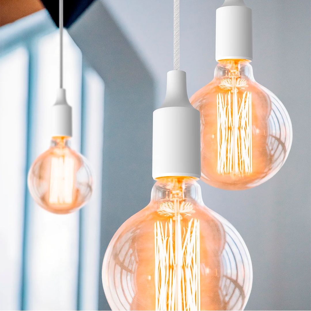 Светильник подвесной Gauss Decor PL012, без лампы, белый, E27, 1 м / Светильники настольные №4