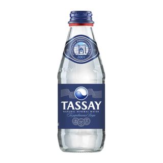 Вода газированная питьевая "Tassay", 0,25 л, стеклянная бутылка / Вода питьевая