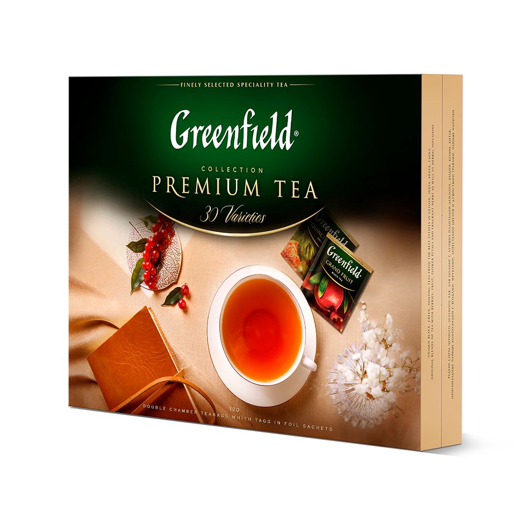 Подарочный набор чая Greenfield "Premium Tea Collection", 30 вкусов, 120 пакетиков, ассорти / Сладкие подарки