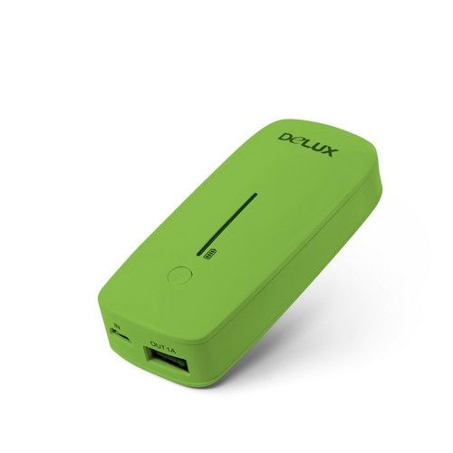 Портативное зарядное устройство Delux DLP-09, 5200 mAh, 7 степеней защиты, зеленое / Портативные зарядные устройства