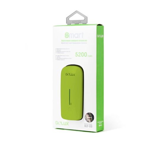 Портативное зарядное устройство Delux DLP-09, 5200 mAh, 7 степеней защиты, зеленое / Портативные зарядные устройства №3