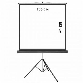 Напольный экран Deluxe DLS-T153x, на треноге, 153*153 см / Напольные экраны