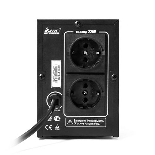 Стабилизатор SVC AVR-1000, 1000ВА(1000Вт), черный / Источники бесперебойного питания №2