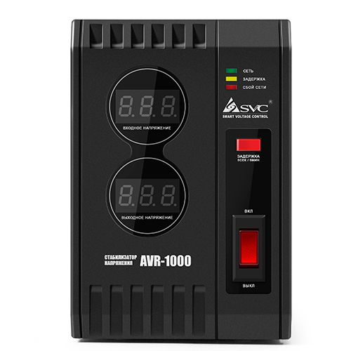 Стабилизатор SVC AVR-1000, 1000ВА(1000Вт), черный / Источники бесперебойного питания №3