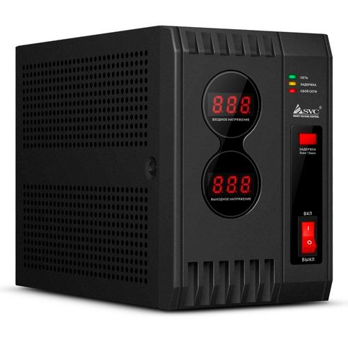 Стабилизатор SVC AVR-600, 600ВА(600Вт), черный / Источники бесперебойного питания