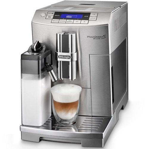 Кофемашина DeLonghi PrimaDonna S De Luxe ECAM 28.464.M, зерновой и молотый, серебристая / Кофемашины	