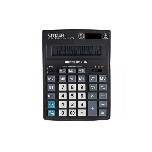 Калькулятор настольный Citizen Correct D-312, 12 разрядов, 205*155*28 мм / Калькуляторы настольные №2