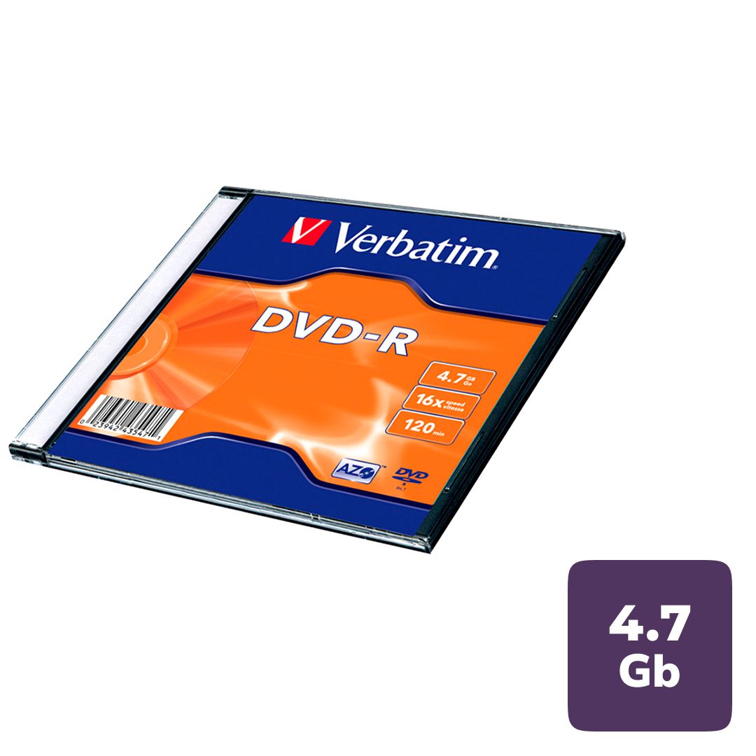 Диск DVD-R "Verbatim", 4,7 Gb, 16х, цена за штуку