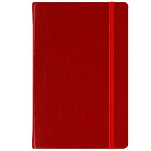 Записная книжка Baer, А5, 128 л, на резинке, с ручкой, в линейку, красная / Записные книжки