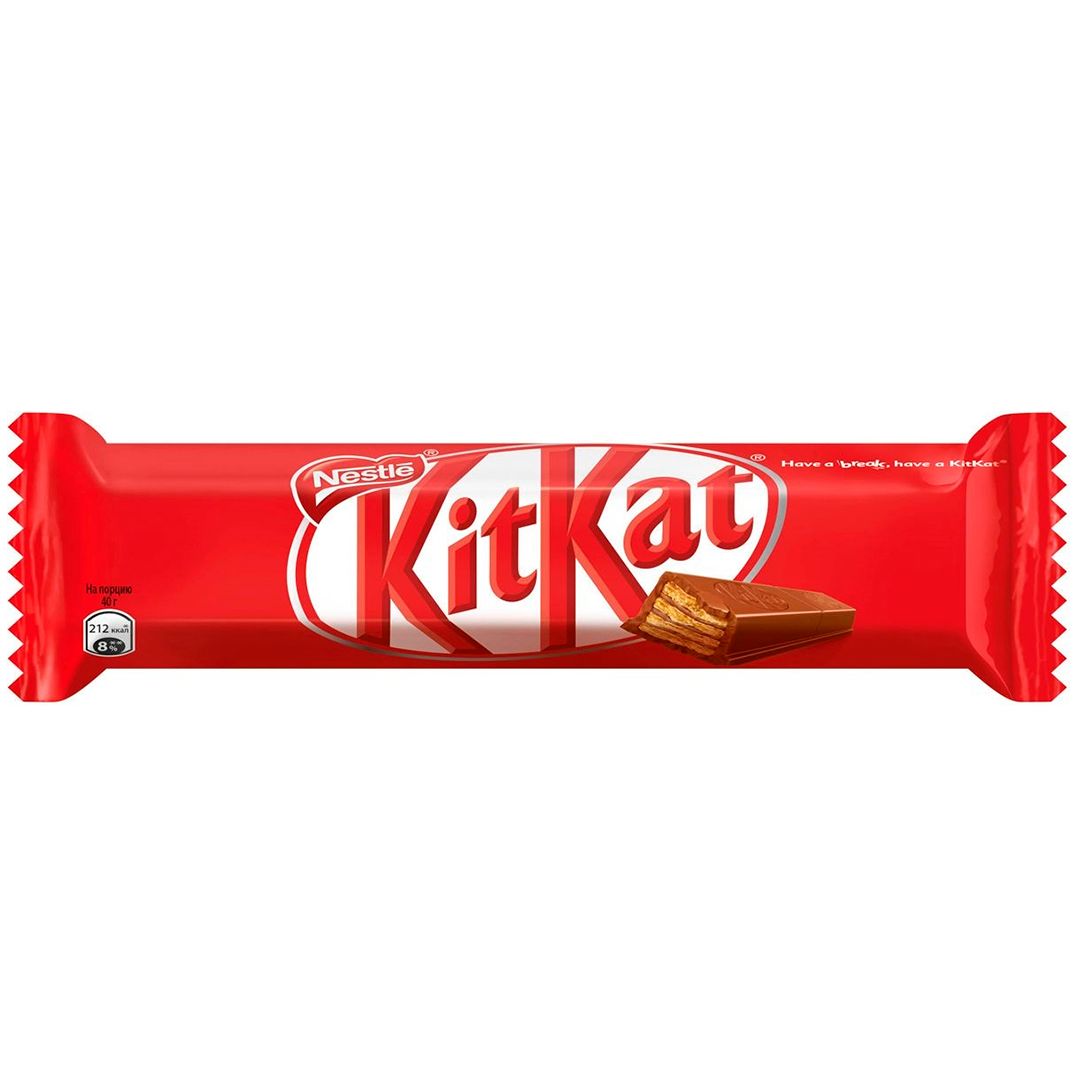 Шоколадный батончик с хрустящей вафлей KitKat, 40 гр / Шоколад