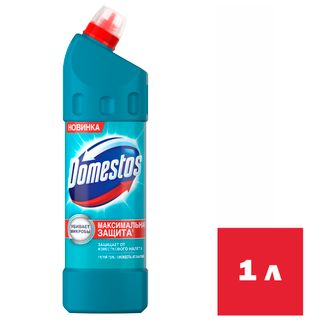 Сантехниканы тазалау құралы Domestos "Атлантика балғындығы", 1000 мл / Дәретхана және жуынатын бөлме құралдары