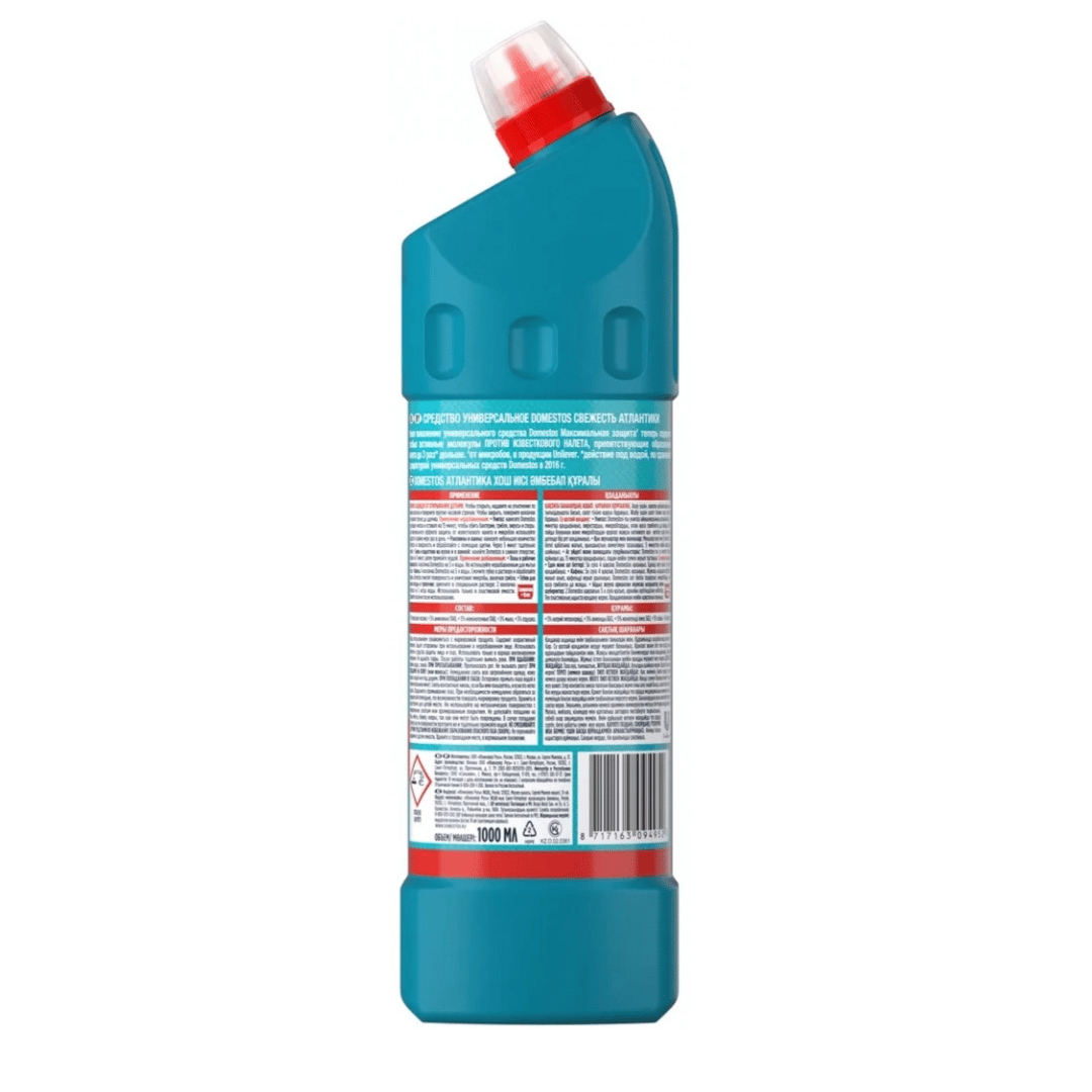 Сантехниканы тазалау құралы Domestos "Атлантика балғындығы", 1000 мл / Дәретхана және жуынатын бөлме құралдары №2