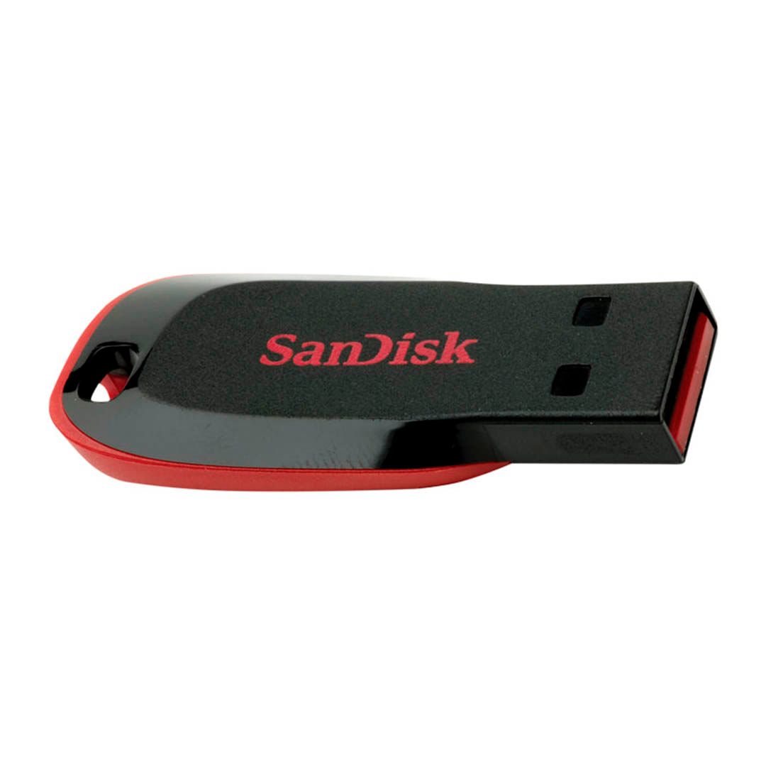 USB-флешка 16 Gb, SanDisk "Cruzer blade", USB 2.0, черно-красная