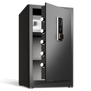 Сейф Deli "T597", биометриялық + электронды код + кілт, 800*480*420 мм, 39,4 кг / Сейфтер