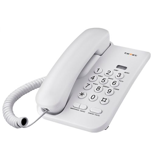 Телефон проводной Texet "TX-212", серый / null