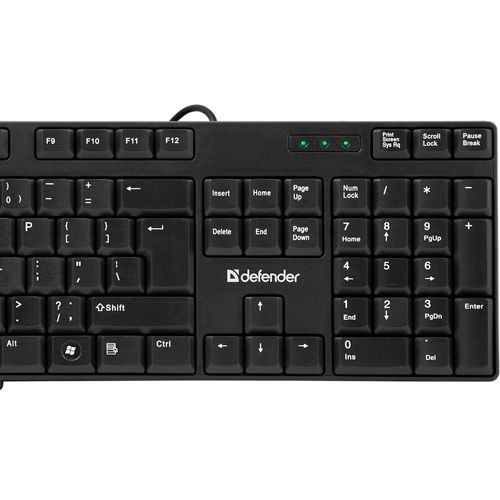 Клавиатура проводная Defender Accent SB-930 RU, ENG\RUS, USB, черная / Клавиатуры проводные №3