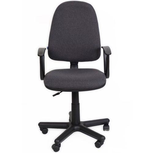 Комплект - кресло офисное "Prestige GTP NEW", ткань, черный и офисный стул "ISO-24 Q", ткань, черный / Стулья №3