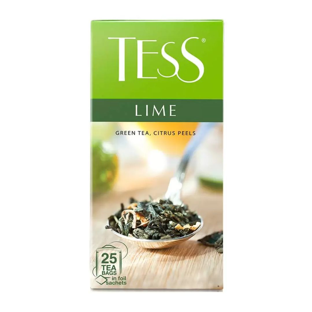 Шай Tess Lime, жасыл шай, 25 қалташа