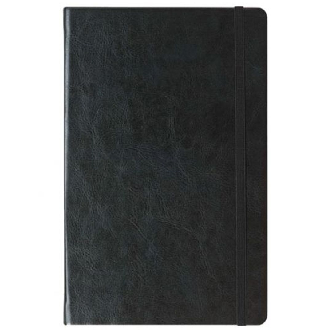 Записная книжка Baer, А5, 128 л, на резинке, с ручкой, в линейку, черная