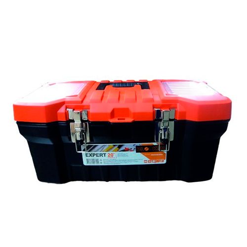 Ящик для инструментов "Эксперт", 410*210*180 мм, 2 органайзера, металлический замок / Измерительный инструмент