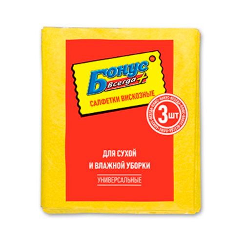 Салфетки вискозные Бонус "Всегда +", размер 30*38 см, в комплекте 3 шт. / Салфетки хозяйственные oe.kz Салфетки вискозные Бонус "Всегда +", размер 30*38 см, в комплекте 3 шт. / Салфетки хозяйственные