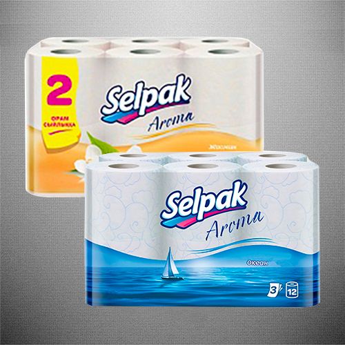 Туалетная бумага рулонная Selpak "Aroma", 16 метров, 3-х слойная, 12 рулонов / Тұрмыстық дәретхана қағаздары oe.kz Туалетная бумага рулонная Selpak "Aroma", 16 метров, 3-х слойная, 12 рулонов / Тұрмыстық дәретхана қағаздары