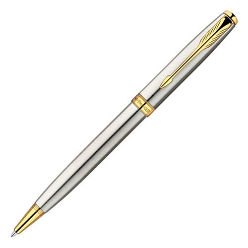 Ручка шариковая Parker "Sonnet Stainless Steel GT", черная / Ручки премиум-класса