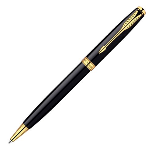 Ручка шариковая Parker "Sonnet Lague Black GT", черная  / Ручки премиум-класса