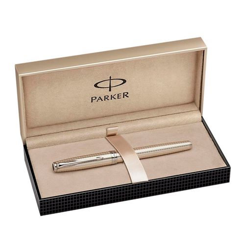 Ручка роллерная Parker "Sonnet Premium Sterling Silver CT", черная / Ручки премиум-класса №2