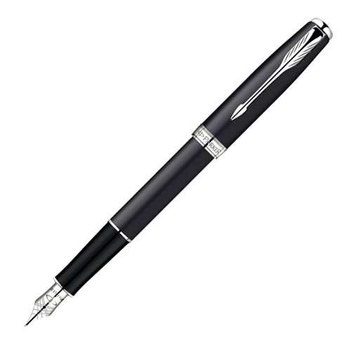 Ручка перьевая Parker "Sonnet Matte Black CT", черная / Ручки премиум-класса