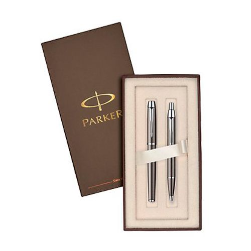 Набор подарочный Parker "IM Deep Gunmetal CT", ручка перьевая+ручка шариковая / Ручки премиум-класса