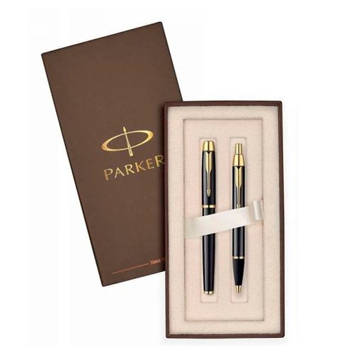 Набор подарочный Parker "IM Deep Black GT", ручка перьевая+ручка шариковая, черный / Ручки премиум-класса