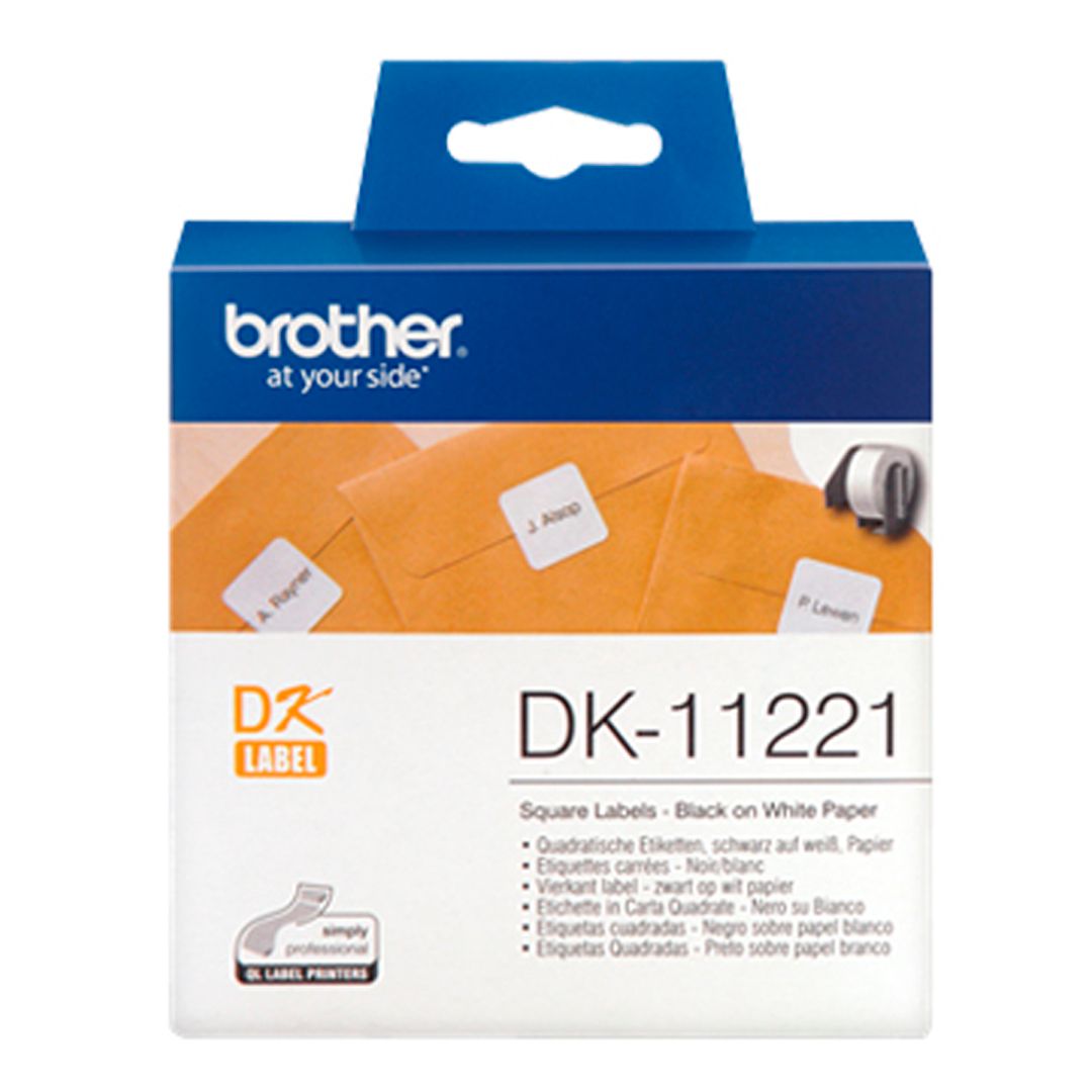Этикетки квадратные Brother DK-11221, 23*23 мм, белые / Ленты для печати наклеек №2