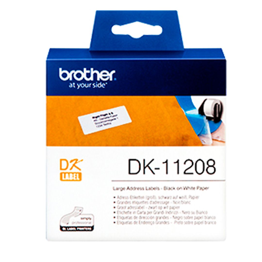 Этикетки адресные Brother DK-11208, 38*90 мм, белые / Ленты для печати наклеек №2